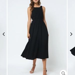 Lord & Taylor - linen blend, mid calf length, backless dress. Never been worn!